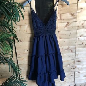 Navy blue flowy dress